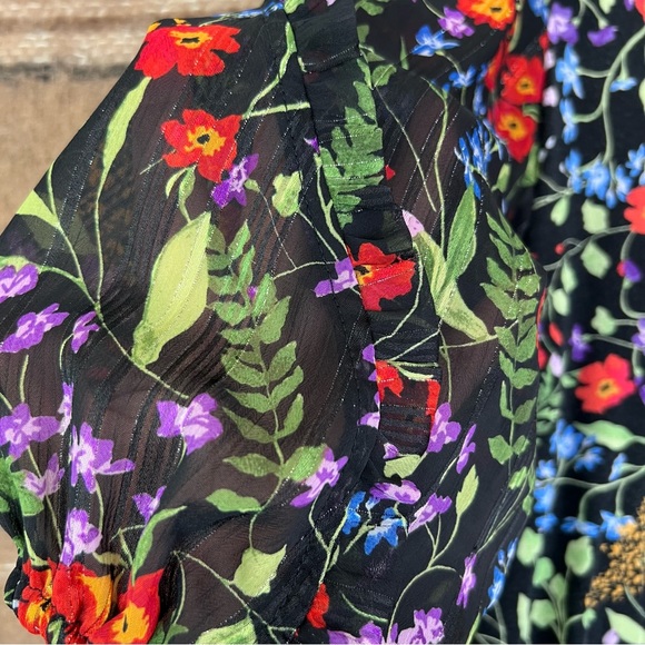 Anthropologie Maeve Jacquin Peasant Floral Blouse Size:S/P - Picture 4 of 13